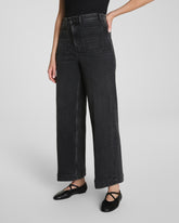 SPANXshapeâ„¢ Authentic 360 Cropped Wide Leg Jeans with Patch Pockets | Carbon
